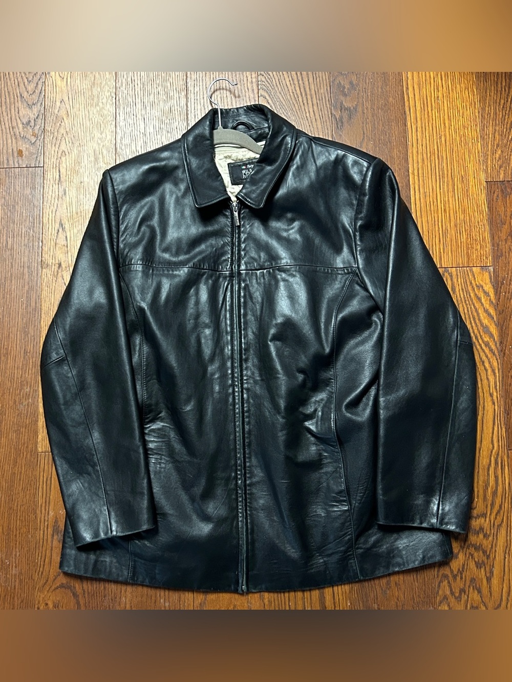 Wilsons Leather Pelle Studio Black Leather Jacket XL Removable Thinsulate Liner